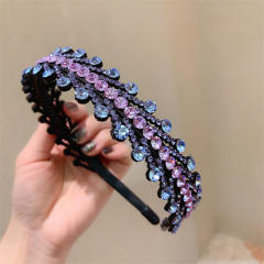 Korean fashion luxury crystal statement headband