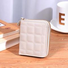 Popular plain color PU leather wallet