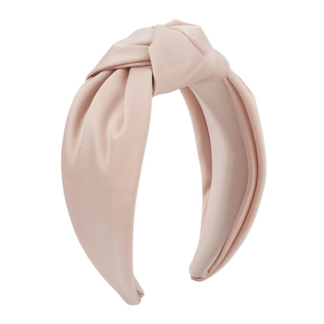 Personality plain color easy match knotted headband