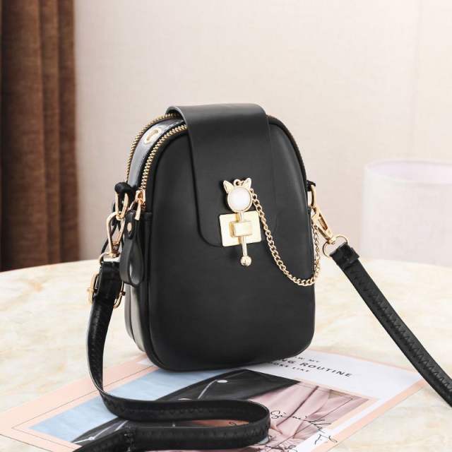 Korean fashion pu leather cartoon mini phone bag