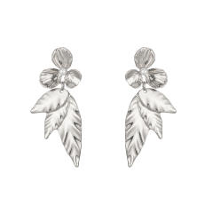 Occident fashion metal leaf design geometric earrings