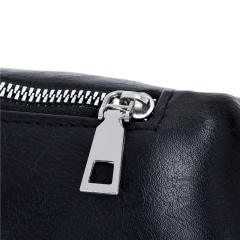 Black color PU leather funny pack waist bag
