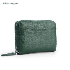 RFID leather coin purse card wallet