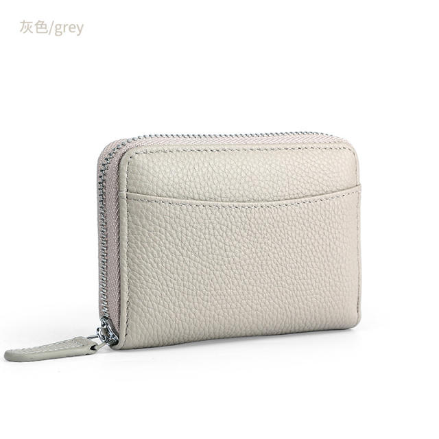 RFID leather coin purse card wallet