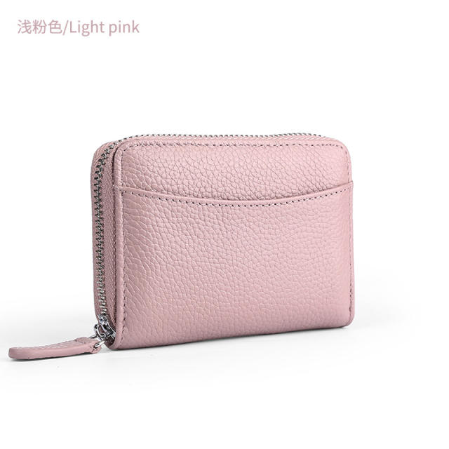 RFID leather coin purse card wallet