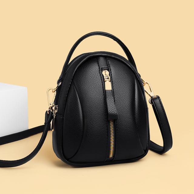 Korean fashion simple design leather crossbody bag