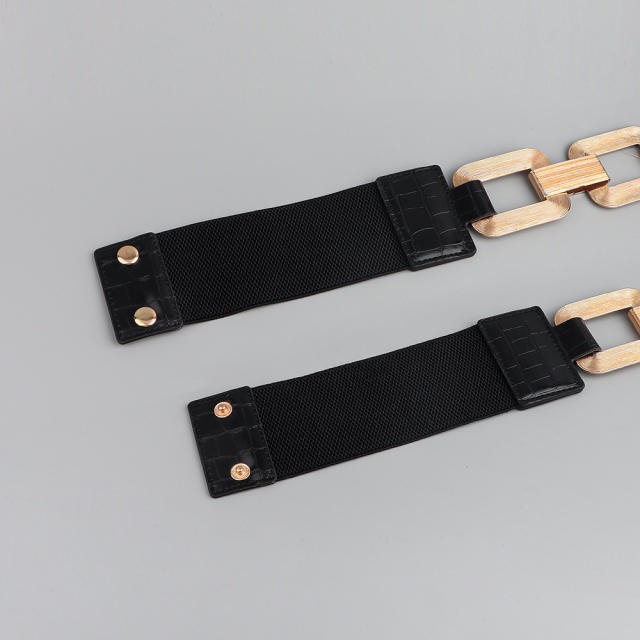 Fashionable geometric square dress corest belt