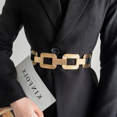 Fashionable geometric square dress corest belt
