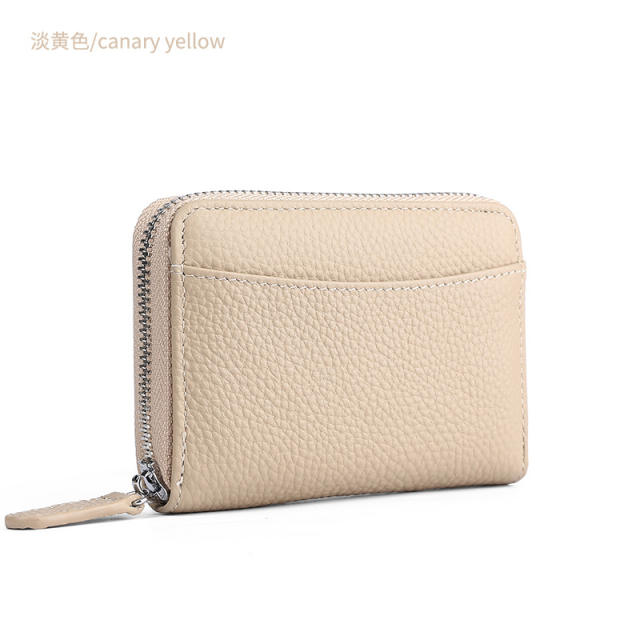 RFID leather coin purse card wallet