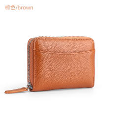 RFID leather coin purse card wallet