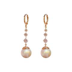 Korean fashion pearl beads dangle earrings