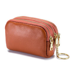 Korean fashion mini size plain color leather coin purse wallet