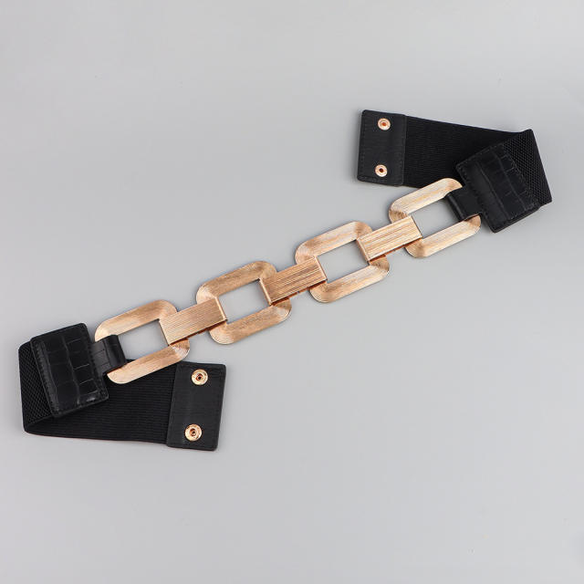 Fashionable geometric square dress corest belt