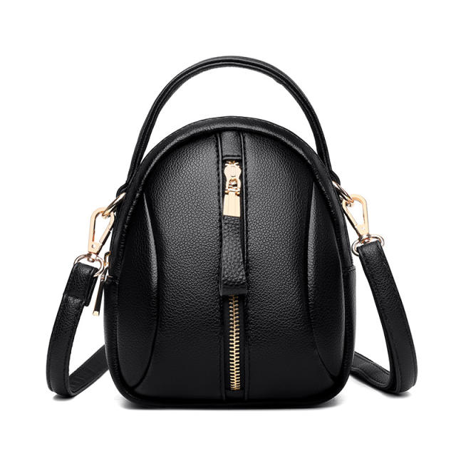 Korean fashion simple design leather crossbody bag