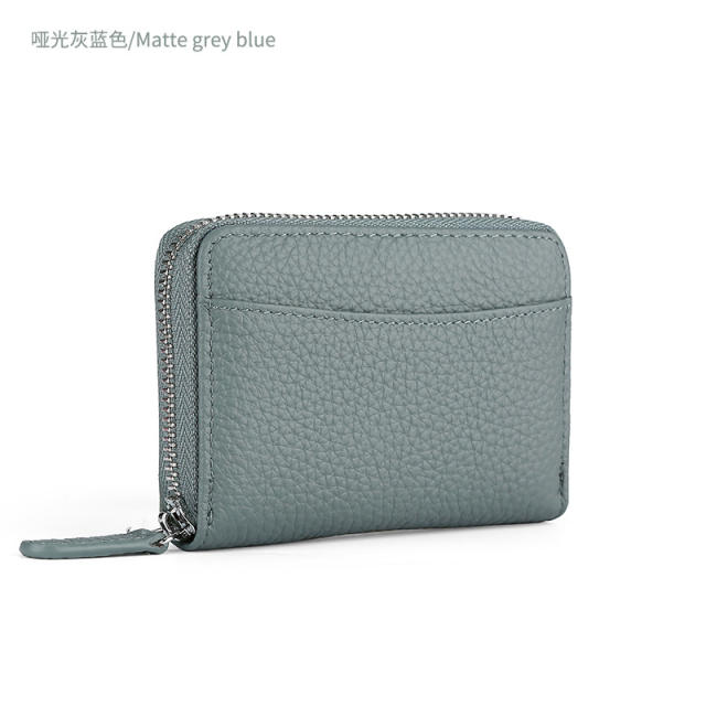 RFID leather coin purse card wallet