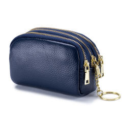 Korean fashion mini size plain color leather coin purse wallet