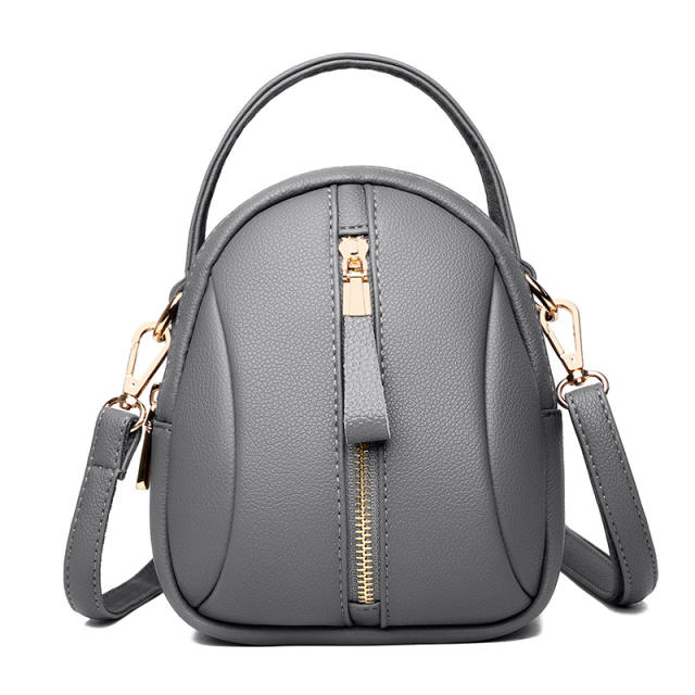 Korean fashion simple design leather crossbody bag