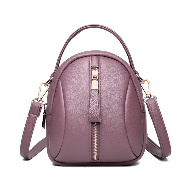 Korean fashion simple design leather crossbody bag