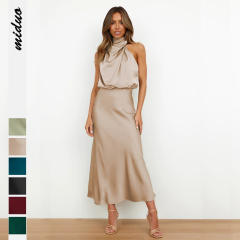 Elegant satin dress for women