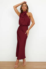 Elegant satin dress for women