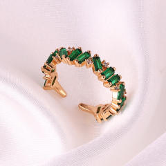 INS enamel evil eye real gold plated rings