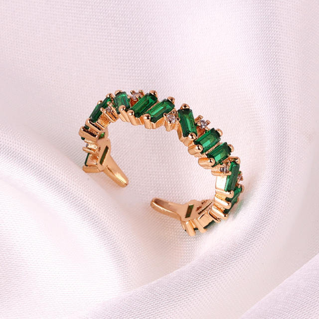 INS enamel evil eye real gold plated rings