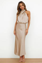 Elegant satin dress for women