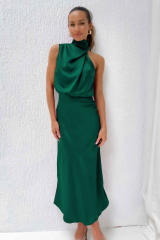 Elegant satin dress for women