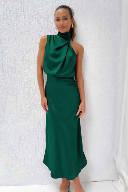 Elegant satin dress for women
