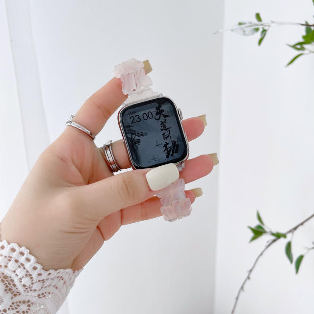 Summer design resin butterfly watch band for apple watch