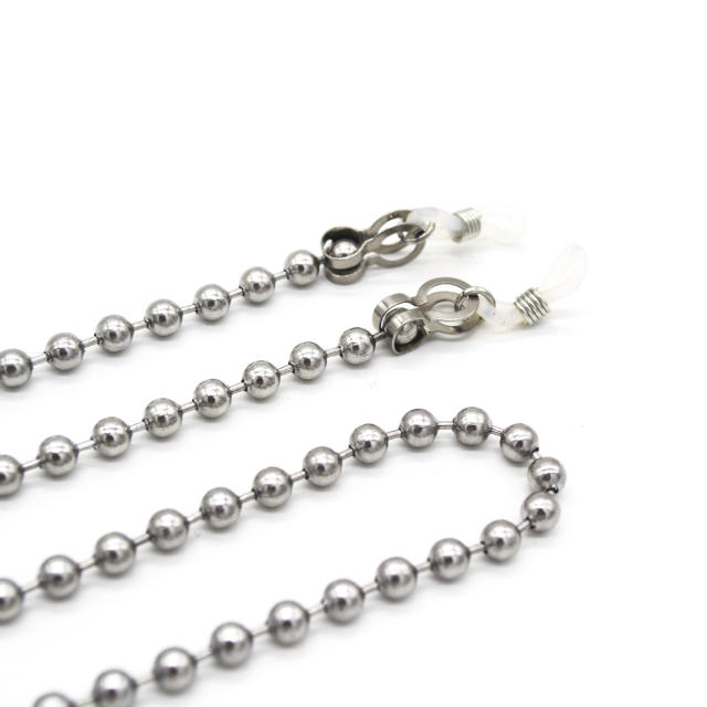 Stainless steel bead punk trend glass chain