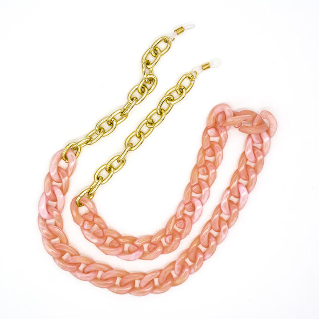 INS trend color acrylic glass chain