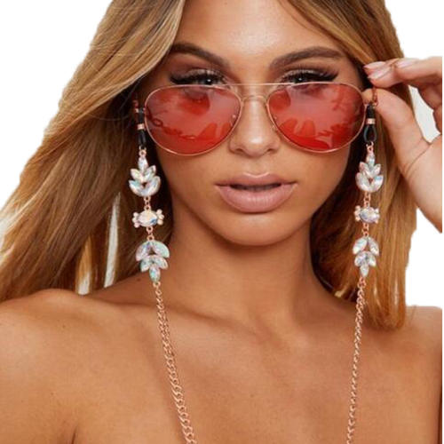 Color glass crystal glass chain