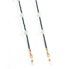 INS trend baroque pearl bead glass chain