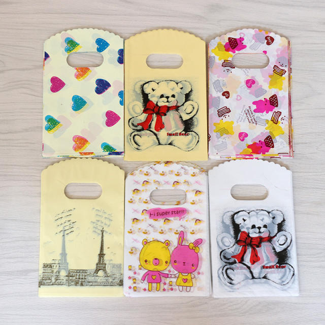 50pcs 9*15cm cartoon jewelry bag