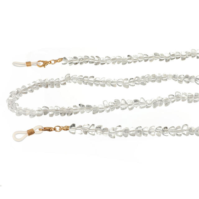 INS trend clear unique bead glass chain