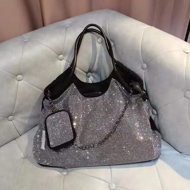 Korean fashion oxford material full diamond tote bag for women