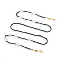 INS trend baroque pearl bead glass chain
