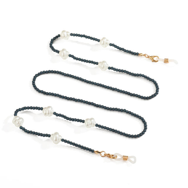 INS trend baroque pearl bead glass chain