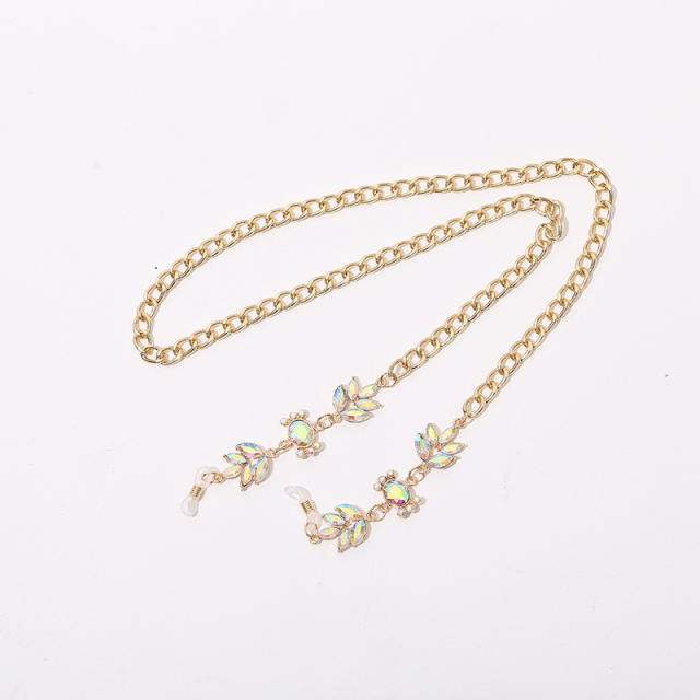 Color glass crystal glass chain