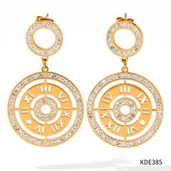 Occident fashion popular stainless steel necklace earrings bangle