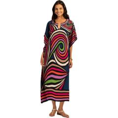 Occident fashion color printing loose swimsuit cover up