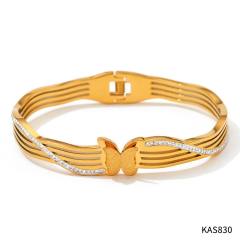 Occident fashion popular stainless steel necklace earrings bangle