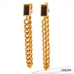 Occident fashion popular stainless steel necklace earrings bangle