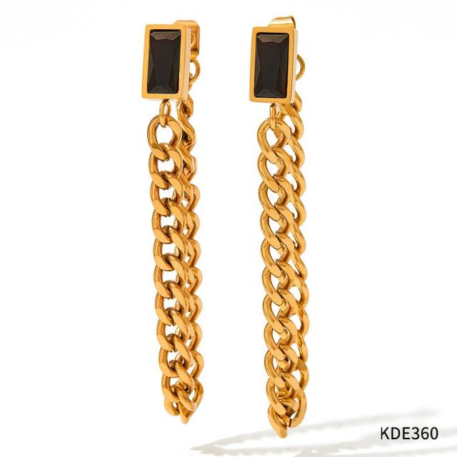 Occident fashion popular stainless steel necklace earrings bangle
