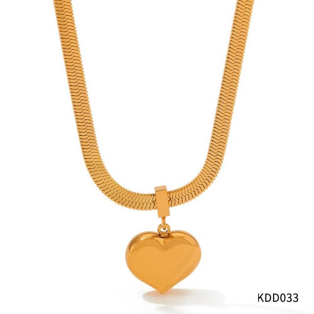 Occident fashion popular stainless steel necklace earrings bangle