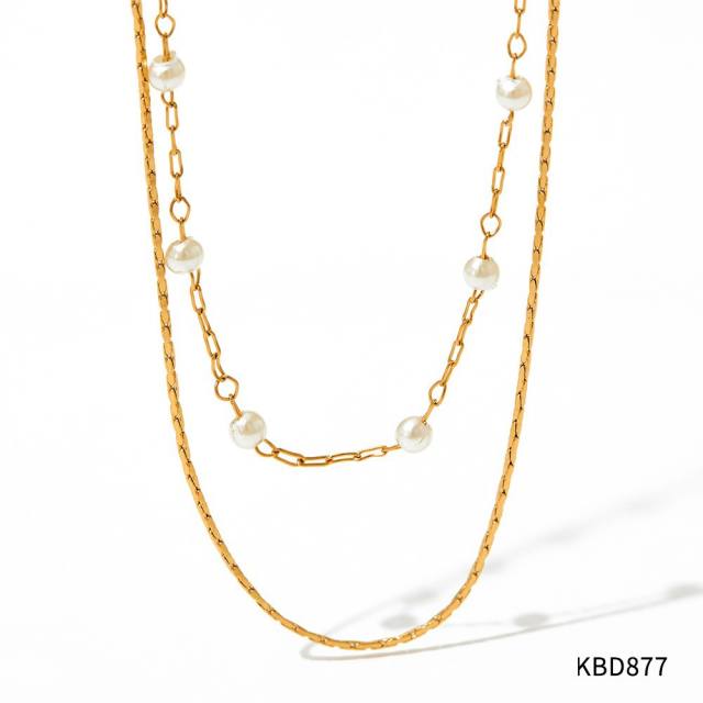 Occident fashion popular stainless steel necklace earrings bangle
