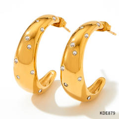 Occident fashion popular stainless steel necklace earrings bangle