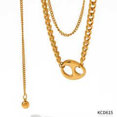 Occident fashion popular stainless steel necklace earrings bangle