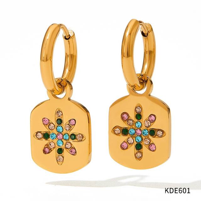 Occident fashion popular stainless steel necklace earrings bangle